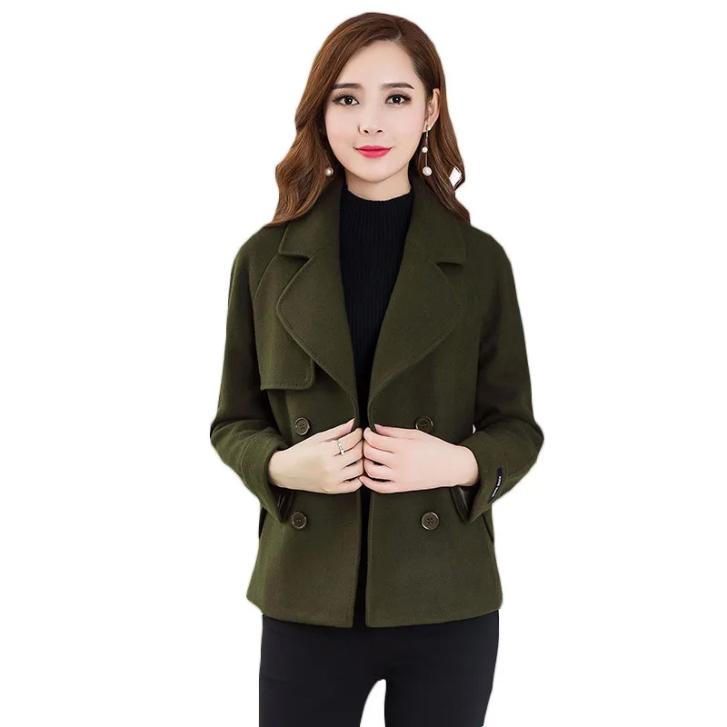 

Wool jacket women short 2021 autumn and winter new fashion small suit long-sleeved wool woolen coat