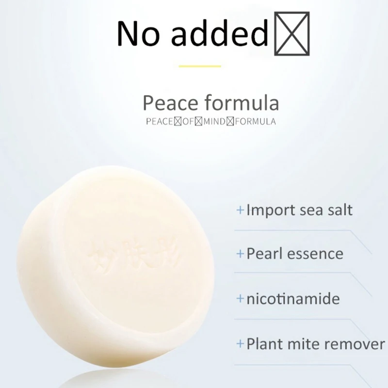 

Natural Sea Salt Soap Oil-control Anti-acnes Anti-mites Moisturizing Whitening Soap Body Skin Care