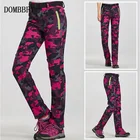 Утолщенные бархатные водонепроницаемые ветрозащитные походные брюки для улицы, женские зимние теплые брюки, женские флисовые камуфляжные Трекинговые Брюки