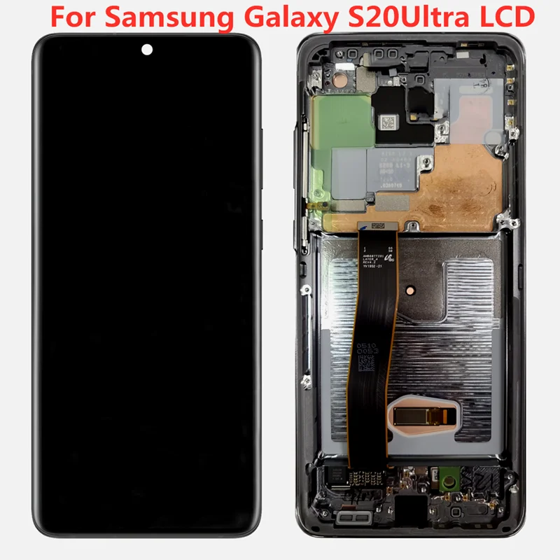 Оригинальный ЖК-дисплей для Samsung Galaxy S20 Ultra G988 G988F G988B/DS S20Ultra с рамкой дисплей