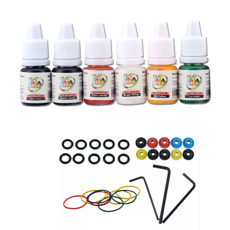 

Beginner Complete Tattoo Kit Machines Gun Black Ink Set Power Supply Grips Body Art Tools Set Permanent Makeup Tattoo set