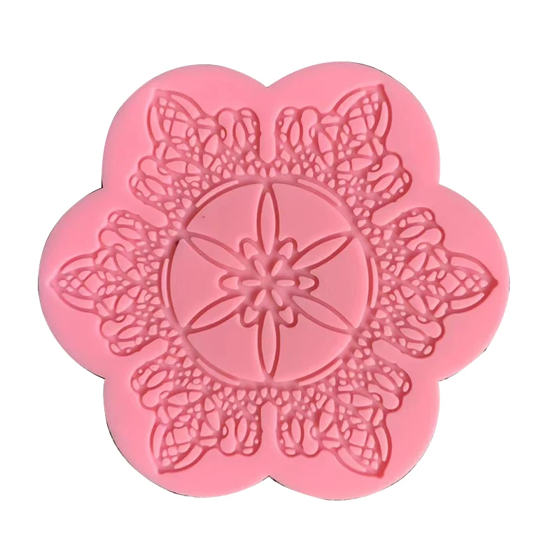 Форма цветка силиконовый кружевной коврик 3D помадка форма торт украшение