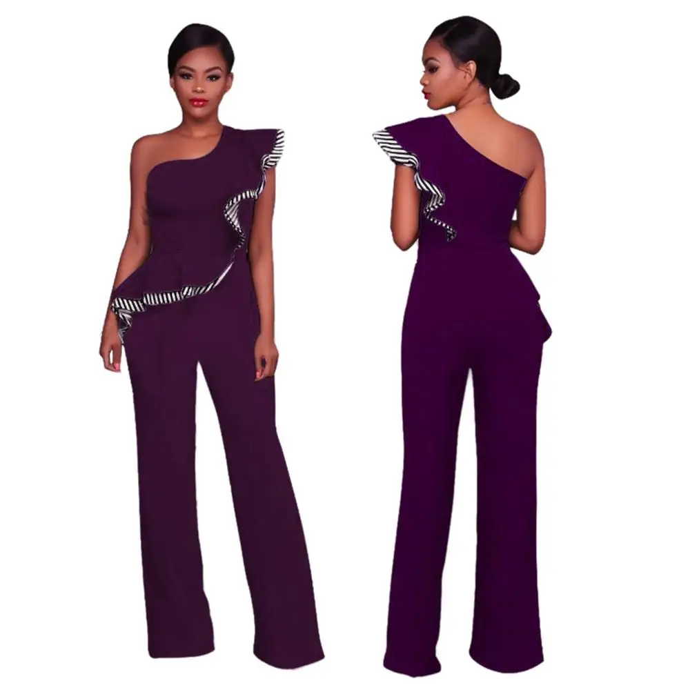 Элегантный женский комбинезон Модный повседневный с открытыми плечами без