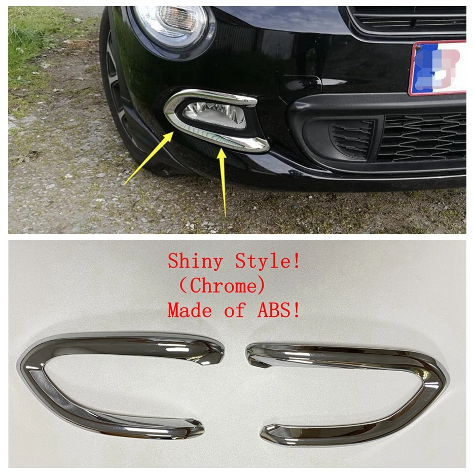 Хромированные блестящие передние противотуманные фары Lapetus из АБС-пластика