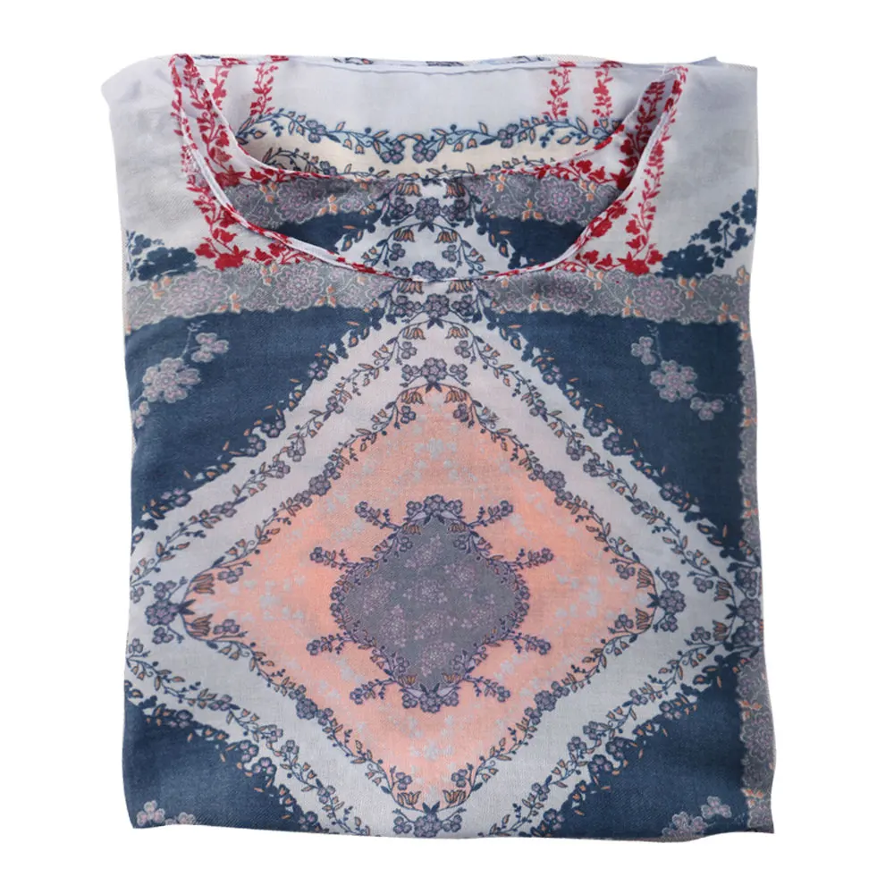 Женский пляжный шарф с кисточками и принтом накидка-пончо солнцезащитный мягкая