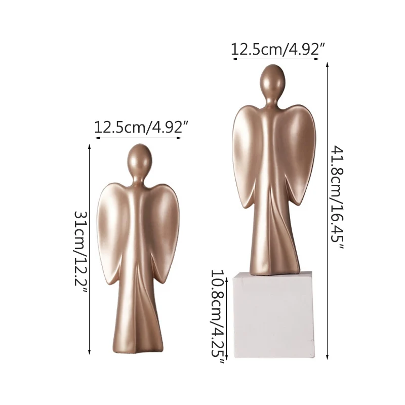

European Angel Character Sculpture For Home Decoration Ornament Abstract Resin Figurines Crafts TV Cabinet Decor Statue Art Gift