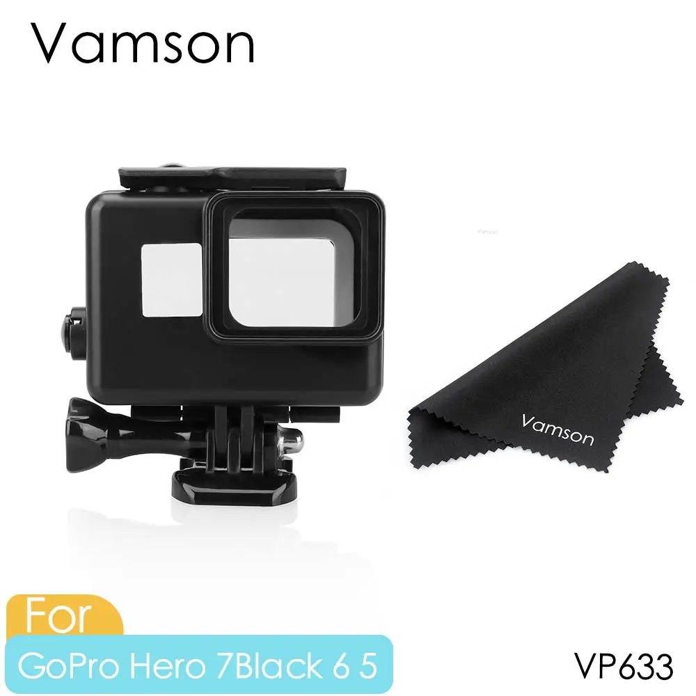 Vamson для Gopro Hero 7 6 5 черный комплект аксессуаров Водонепроницаемый защитный корпус чехол для дайвинга 60 м для Go pro 7 6 5 камера VP633 - Цвет: VP633