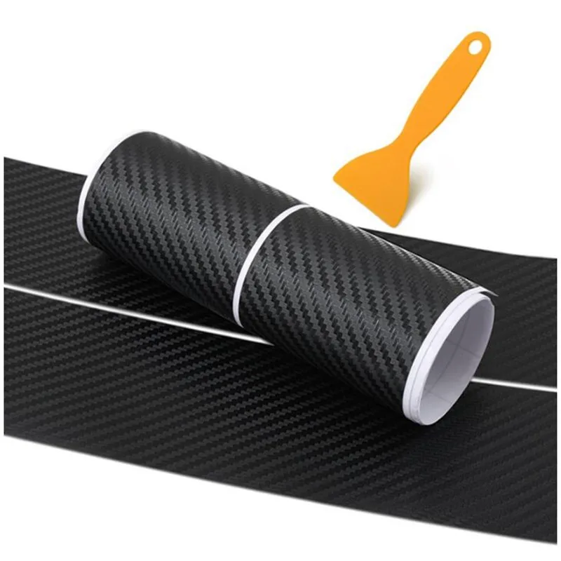 1pcs Rear Bumper Protection Carbon Fiber Sticker for Opel Mokka Corsa D C Astra G J H insignia Vectra Zafira Kadett Monza Combo |