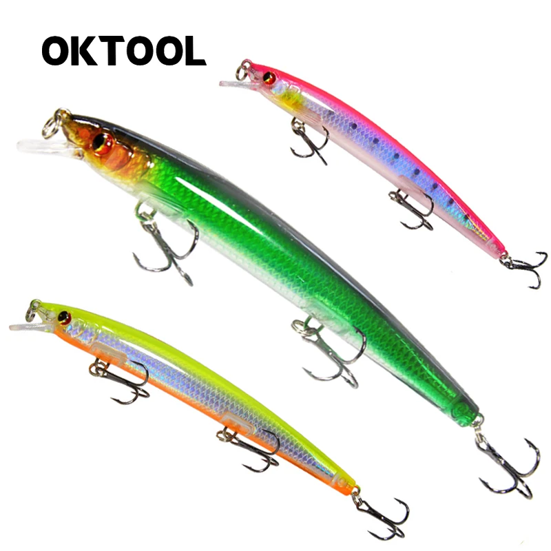 

OKTOOL New 13.5cm 15.4g Multi-Colors Floating Minnow Lure Artificial Hard Bait Professional Fishing Lure Tackles Jerk Long Cast