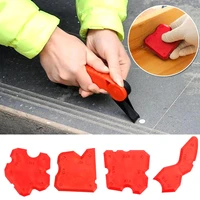 4pcsset red caulking tool kit joint sealant silicone grouts remover scraper floor cleaner tile cleaner handmade tools