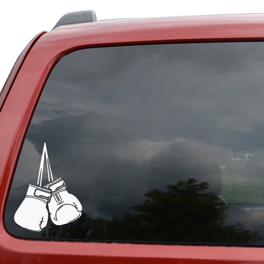

Creative Car Sticker Boxing Gloves Automobiles Motorcycles Accessories Decal Cover Scratches Windshield Styling KK 14cm*10cm