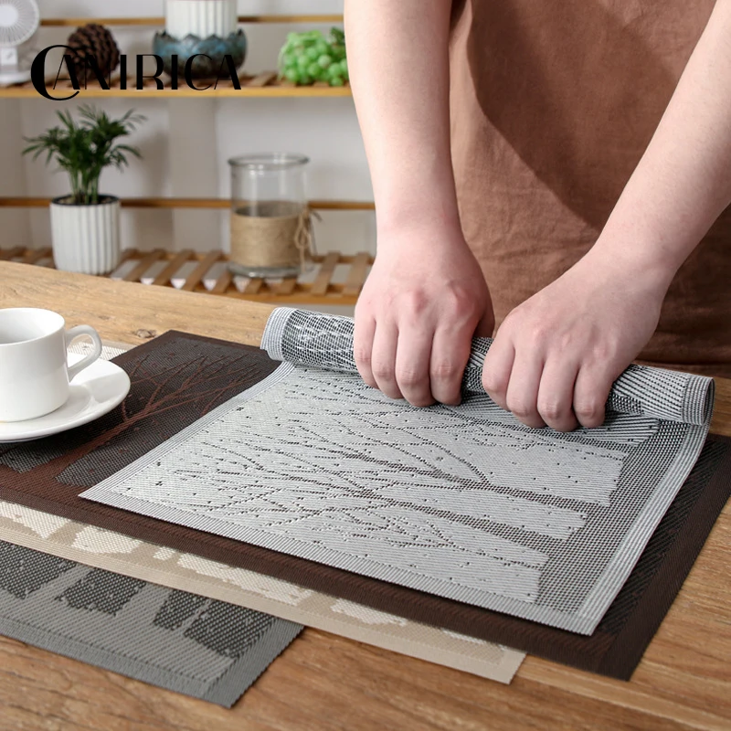 4 шт./партия Салфетка скатерть на стол моющийся ПВХ коврик для стола пятнистая