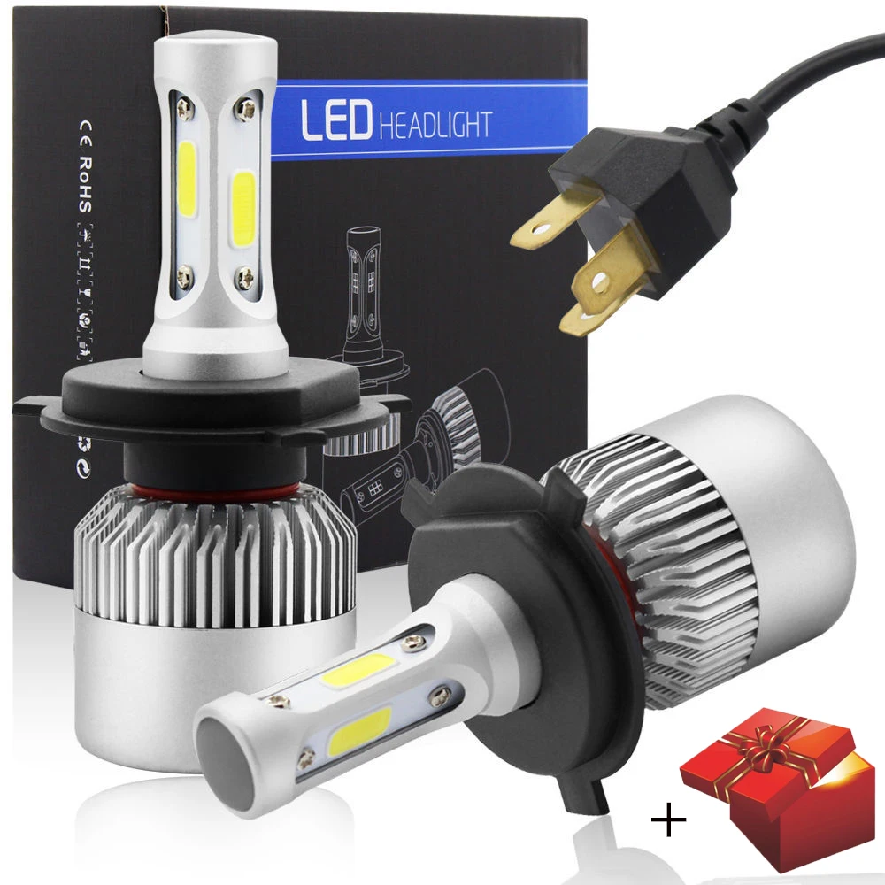 2 шт. автомобиль лампы для передних фар H7 H4 светодиодный свет H11 9004 Hb3 9005 Hb4 9006 H27 881