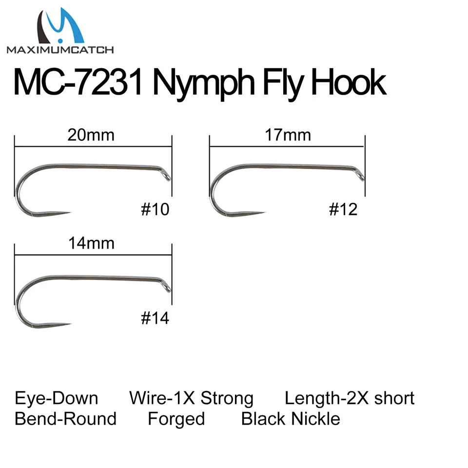 Maximumcatch 100 шт. искусственная Нимфа для летающих искусств искусственный крючок
