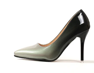 Женская обувь на высоком каблуке; zapatos mujer tacon femeninos; свадебные вечерние туфли-лодочки с острым носком на шпильке; Цвет зеленый, красный, кофейный; размера плюс 45, 44, 3