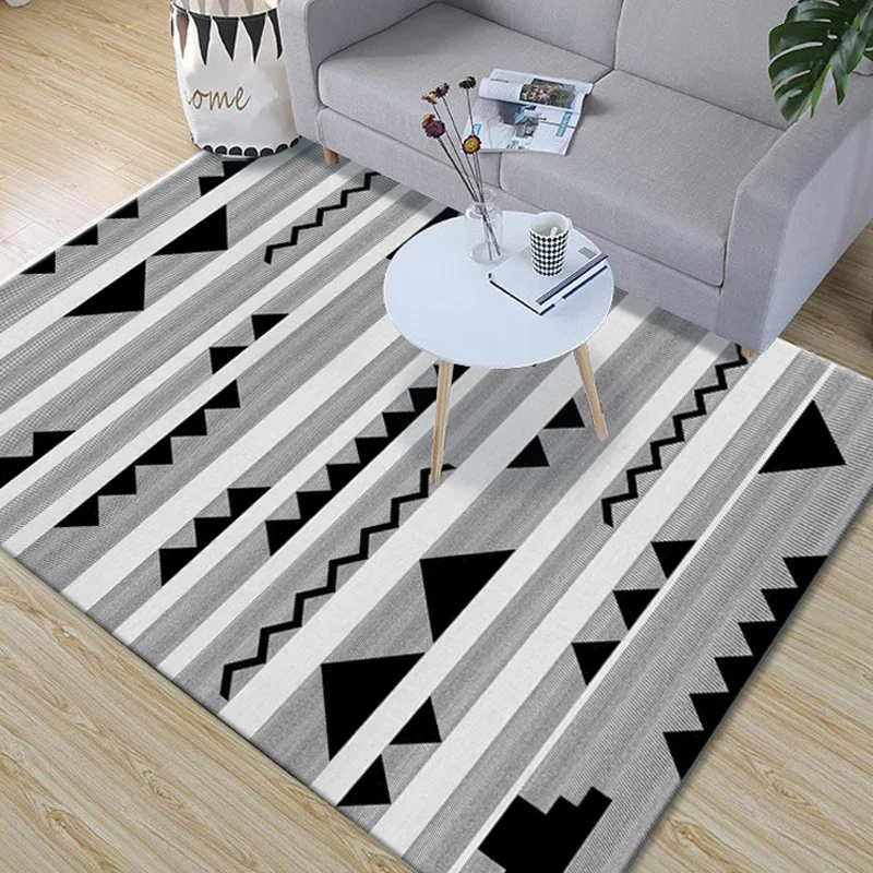 Ковер для гостиной с 3D геометрическим рисунком деревянный пол нескользящий