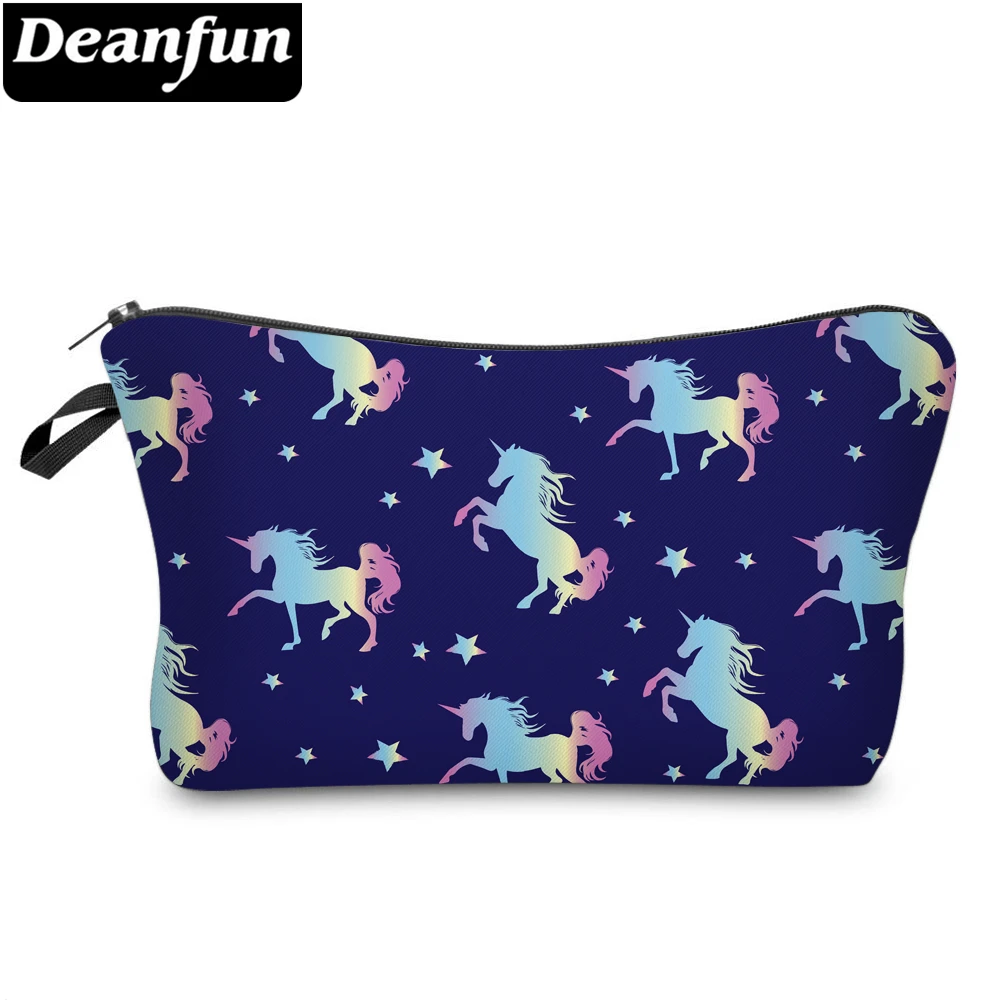 Deanfun водонепроницаемые вместительные маленькие косметички с принтом, Dreamy Unicorn Star Adoreable, косметичка, синяя дорожная сумка Nessecer 51613