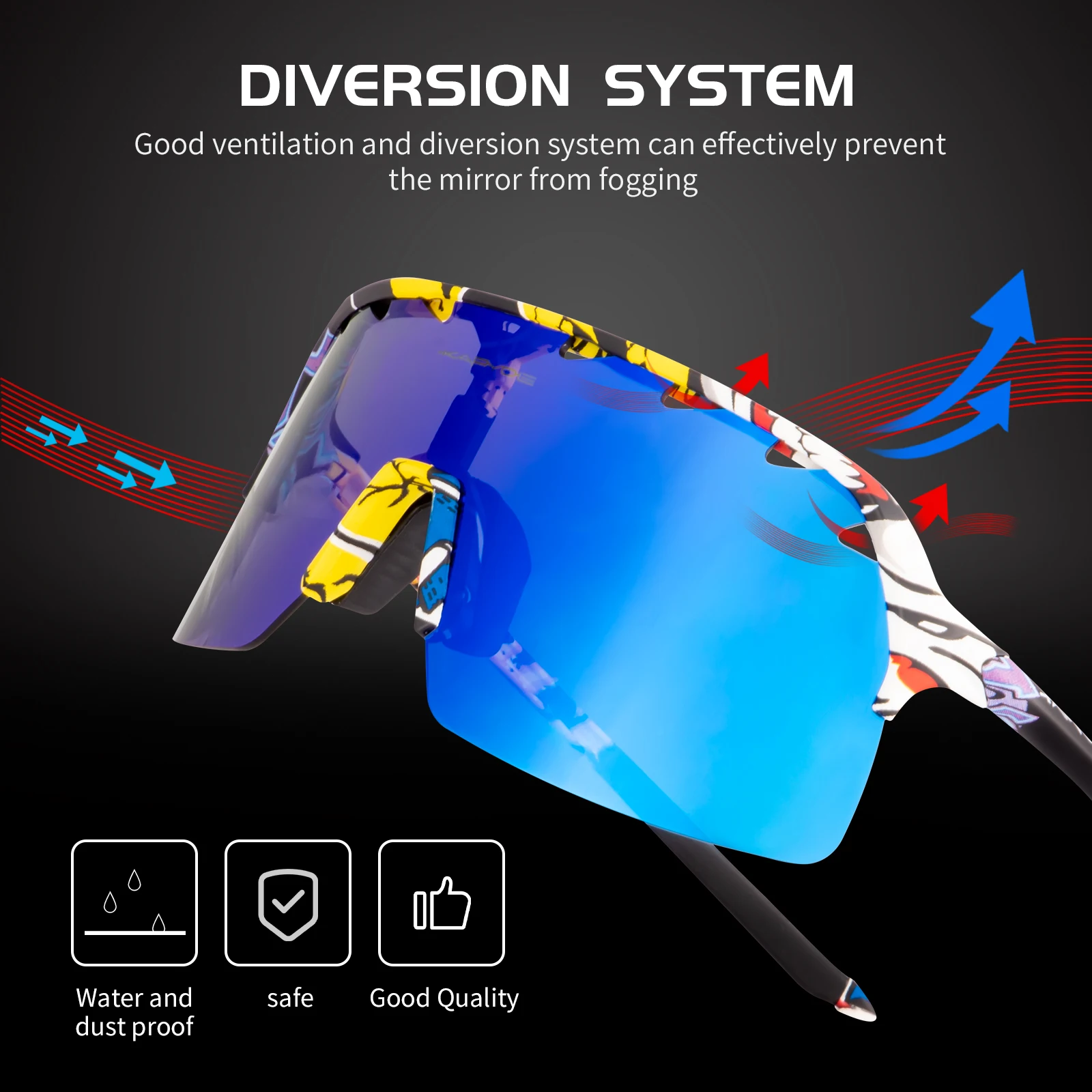 

Kapvoe New Cycling Glasses Mountain Men Women Outdoor Sunglasses UV400 MTB Polirazed Road Bike Goggle Bicycle Glasses 4 Lens