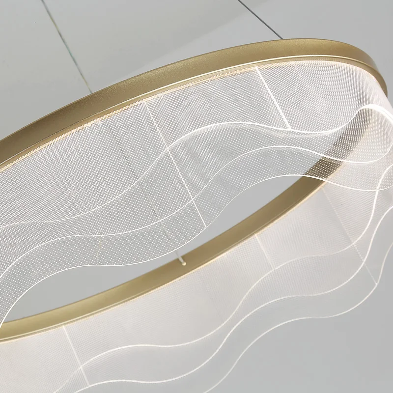 Современный круглый золотой люстра светильник ing светодиодный подвесной для