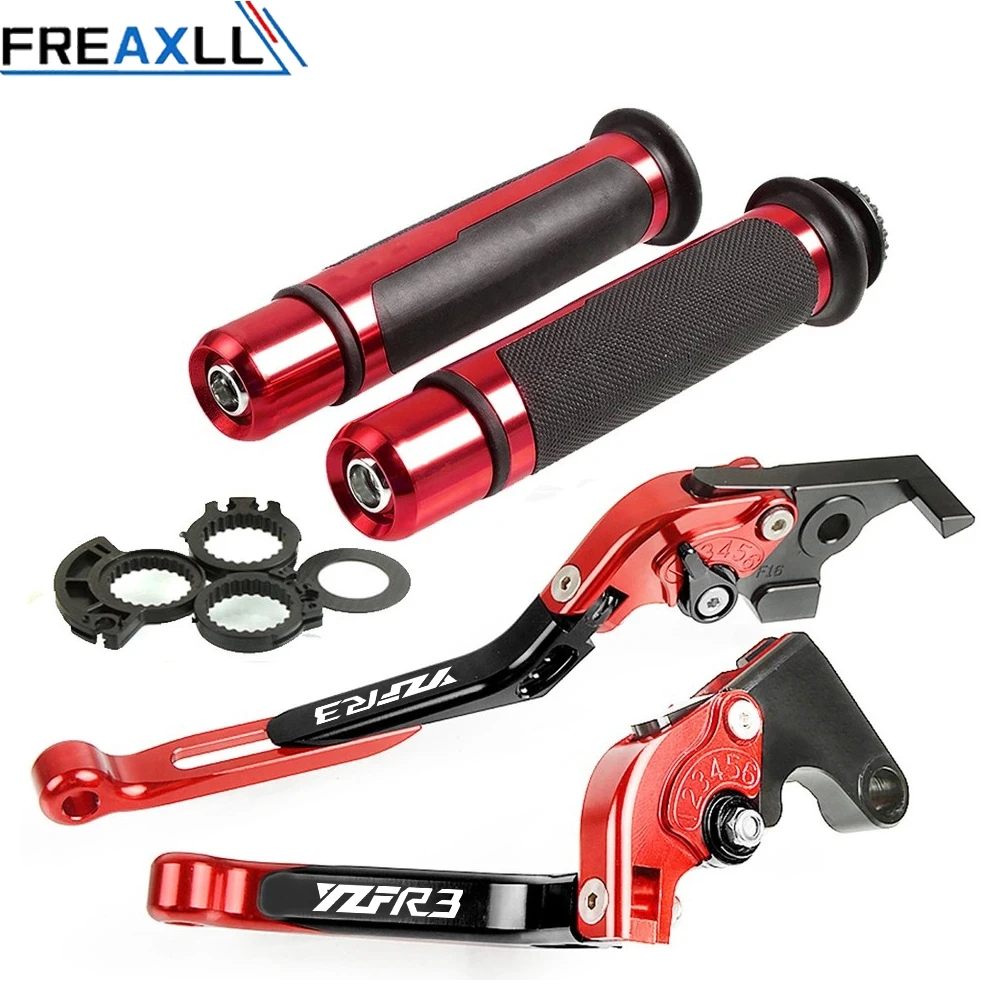 Motorcycle CNC Foldable Brake Clutch Lever Handle Hand Grips Set For YAMAHA YZFR3 YZF-R3 YZF R3 2015 2016 2017 2018 2019 2020 | Автомобили