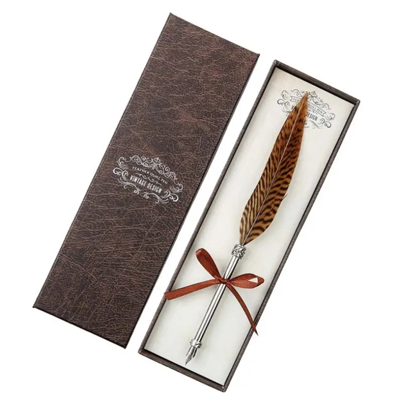 

Retro Quill Dip Feather Pen Fountain Pens Calligraphy Supplies Writing Tool New C5AE