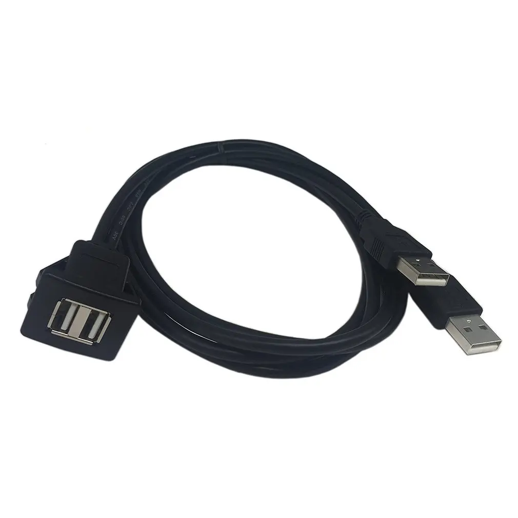 

Кабель USB для скрытого монтажа 1 м/2 м, удлинитель с двойным/одинарным USB портом, кабель для монтажа на приборной панели автомобиля, лодки, мото...