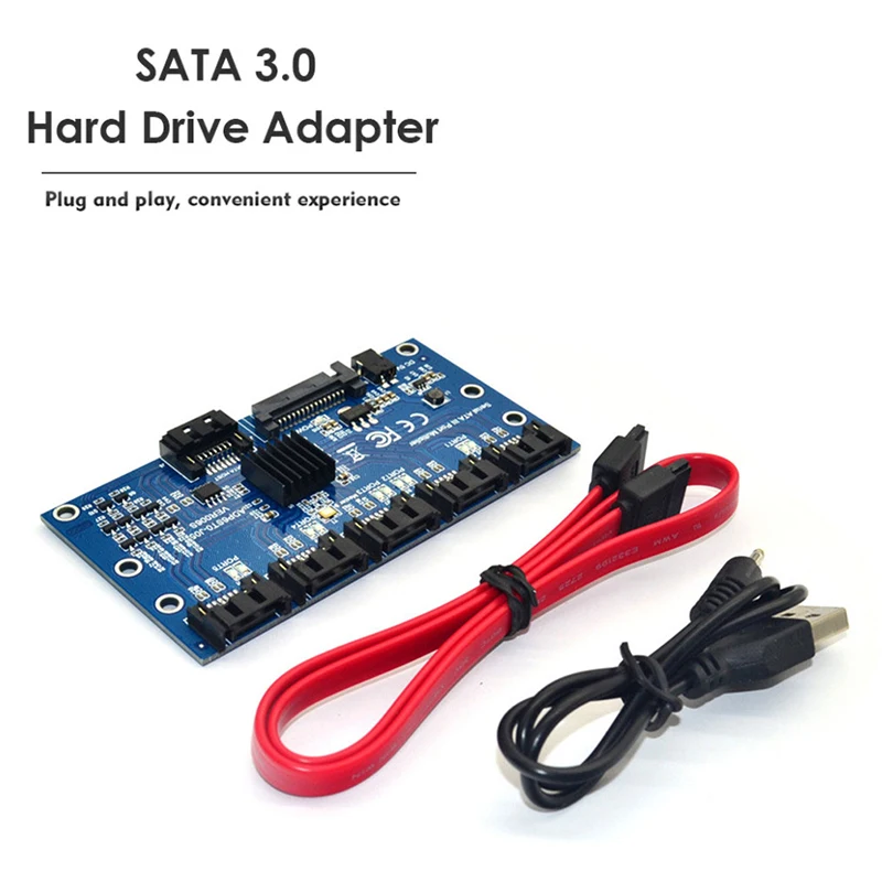 

Плата расширения SATA, материнская плата с портом от 1 до 5, жесткий диск SATA3.0, переходник, адаптер, карта, материнская плата, порт SATA, усилитель, ...