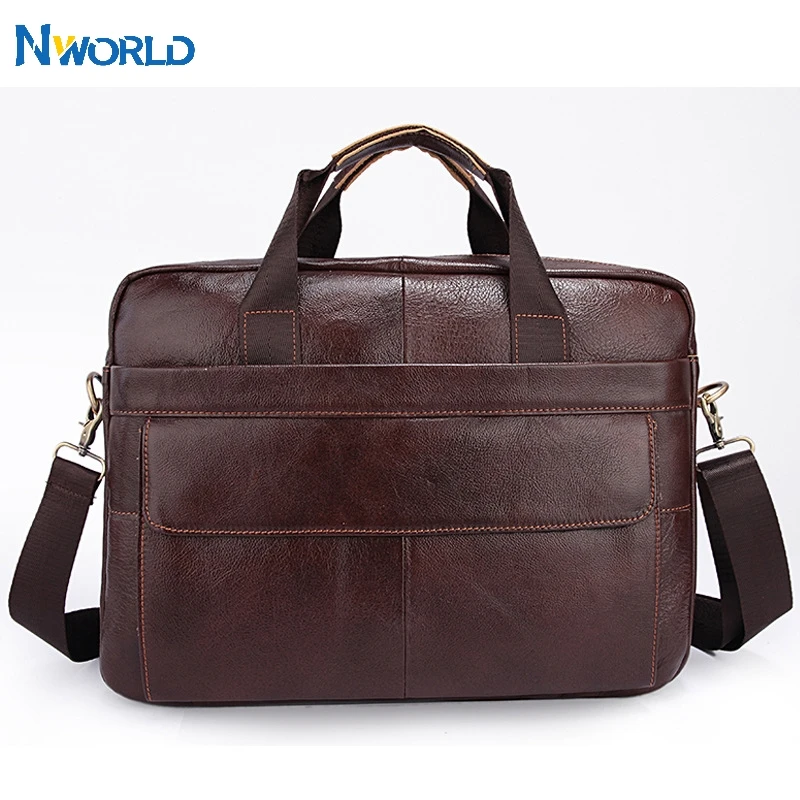 Высококачественный коричневый кожаный деловой мужской портфель кожаная деловая