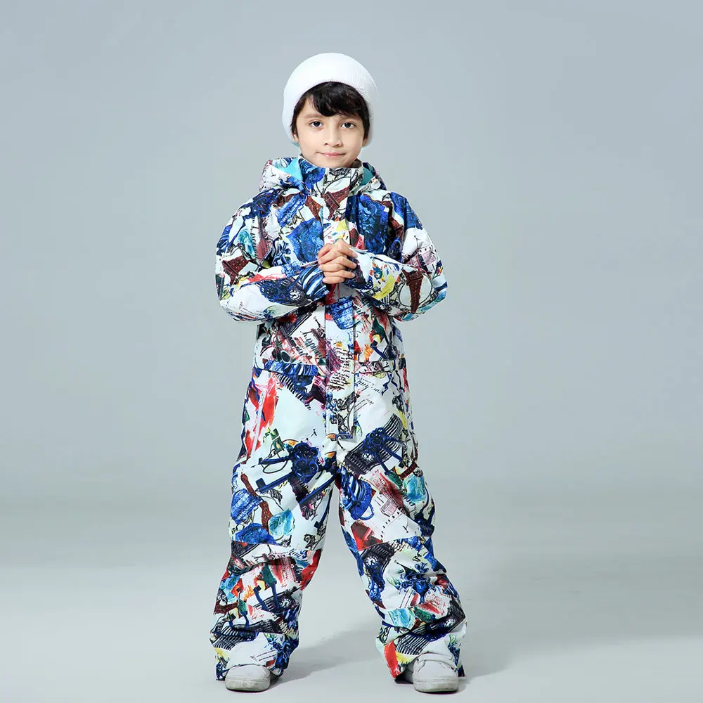 Детский зимний костюм для мальчиков комплект сноуборда водонепроницаемая