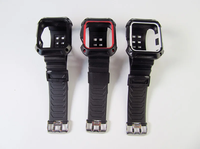 ТПУ резиновый ремешок для часов с прочным защитным чехлом для Apple Watch 44 мм 40 мм iwatch series 5 4 3 2 1 38 42 мм ремешок рамка для браслета
