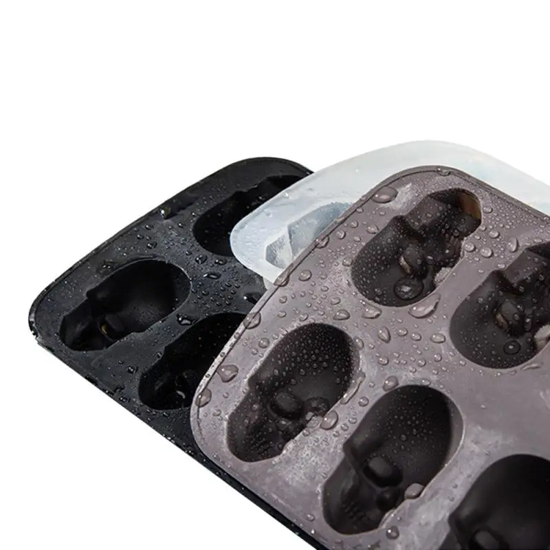 Creative Ice Tray Mould Food Grade Silicone 3D Skull Molds For Bar Beer Whiskey Jellery Pudding Chocolate DIY |