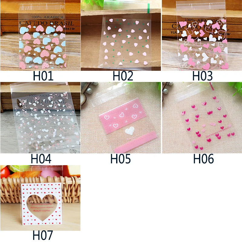 

50pcs Cute Cartoon Plastic Bag Wedding Birthday Party Favors Cookie Candy Gift Packaging Bags OPP Self Adhesive Pouch Bags