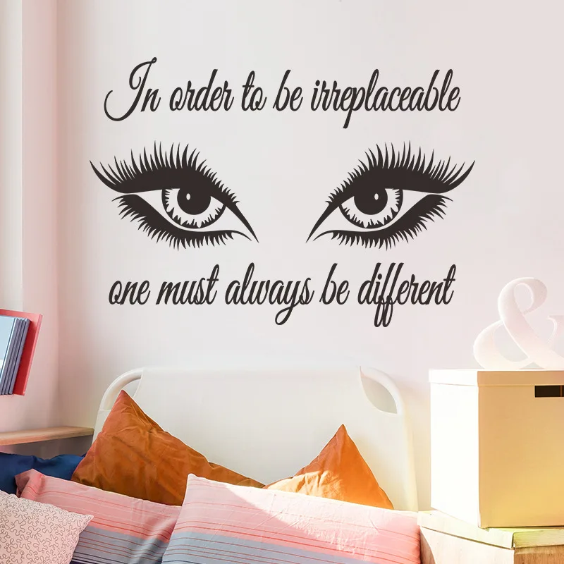 

Big Eyes Beauty Wall Sticker Makeup Beauty Salon Girl Eyes Art Bedroom Decoration Personalized Wall Stickers