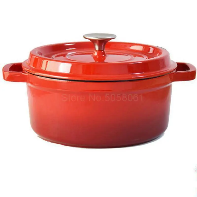 

With Thick Cast Iron Pan Manual Cast Iron Pan Soup Pot Stew Uncoated Titanium Soup Stewing Cooking Pot Induction Cooker