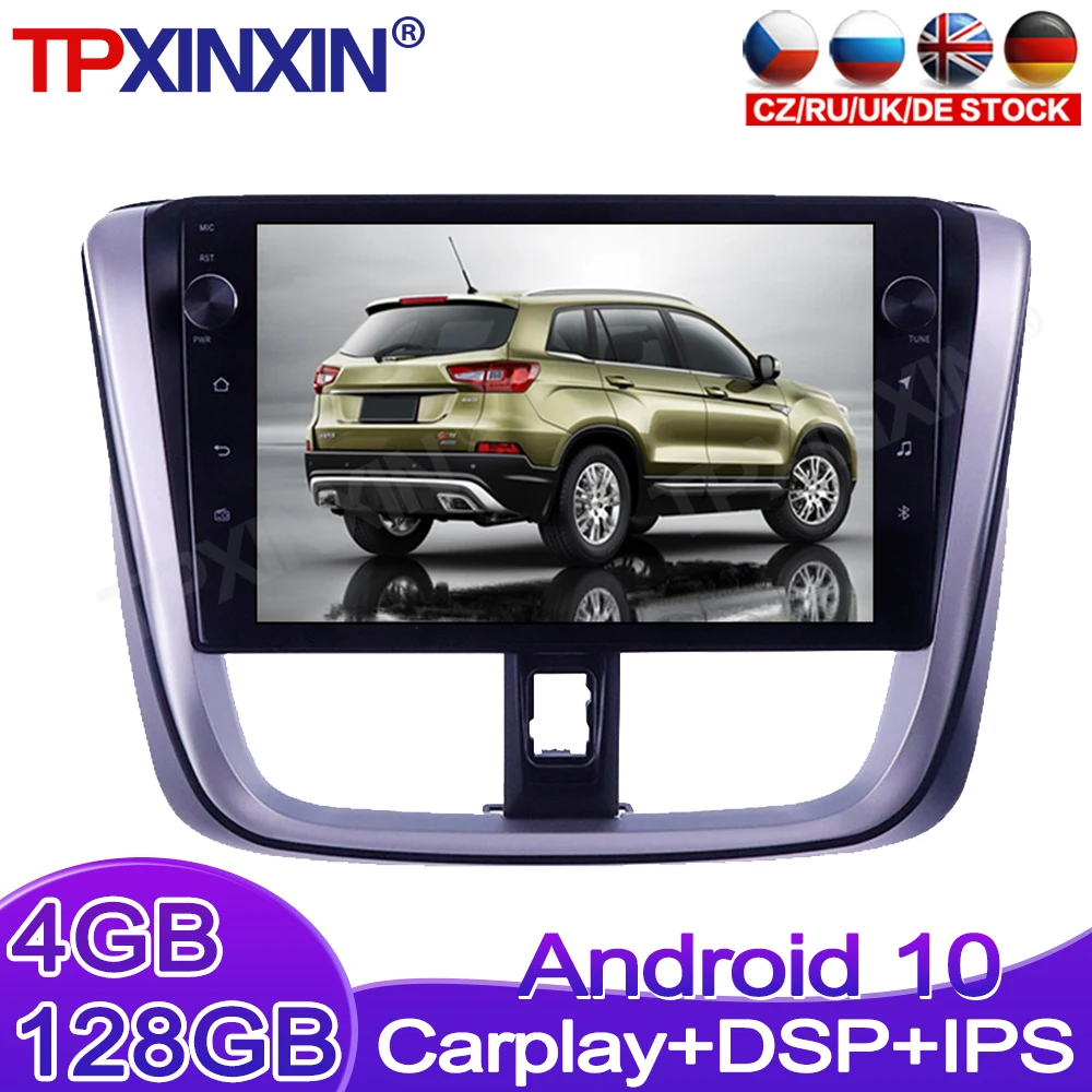 

Автомагнитола Carplay для Toyota Vios Yaris 128-2014, Android 2017, магнитола, мультимедийный плеер, стерео головное устройство, GPS-навигация