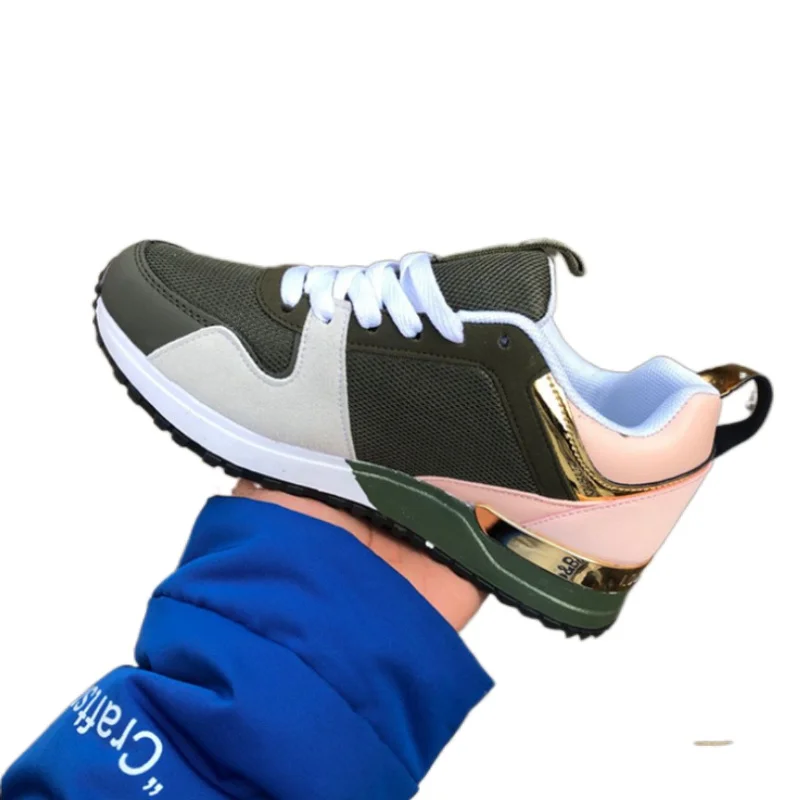 

FANAN New Fashion Women's Sneakers Leopard Print Leather Thick Bottom Increased Sneakers Casual Comfortable Shoes for Ladies