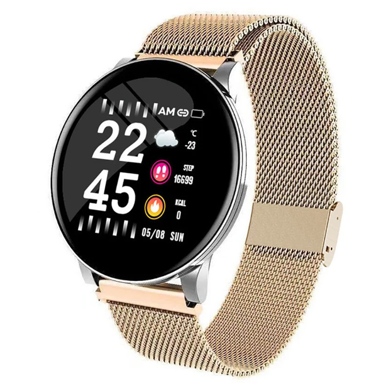W8 спортивные Смарт-часы, браслет, круглые Bluetooth, водонепроницаемые мужские Смарт-часы для мужчин и женщин, фитнес-трекер, браслет на запястье для Android IOS
