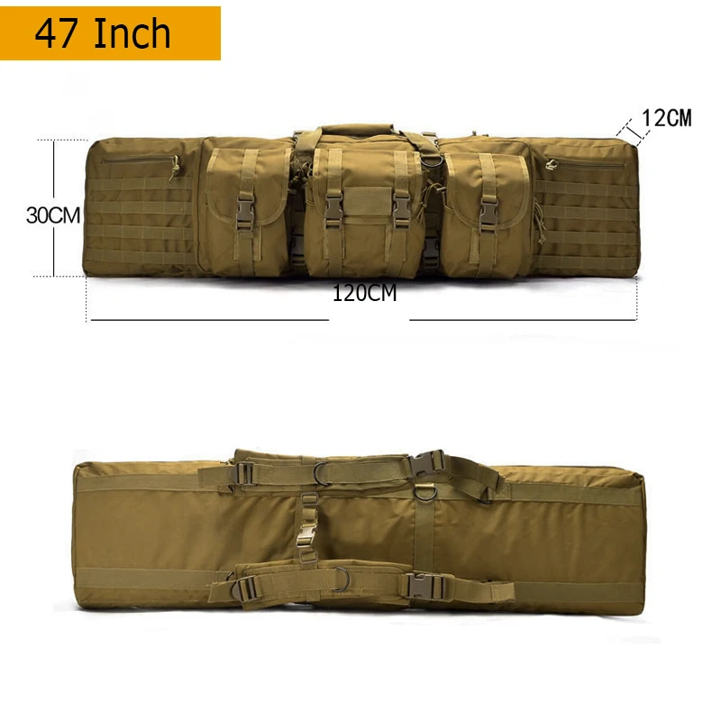 

47 Inch Rifle Bag Gun Case Backpack Double Rifles Carry Bag for M4a1 AR15 Outdoor Shooting Protection Pack Hunting Accessories