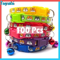 wholesale 100pcs collars for dog collar with bell adjustable necklace dog puppy cats collar dropshipping pet cats collar perro