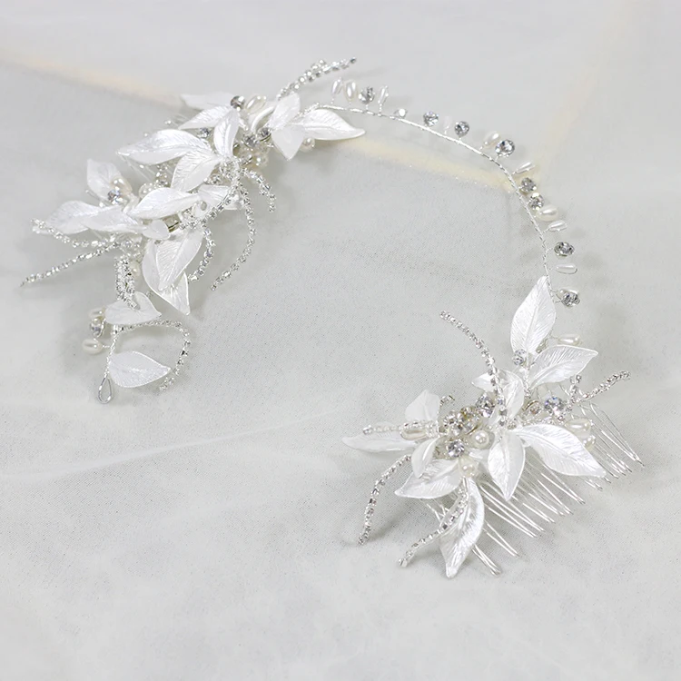 Himstory роскошный аксессуары cheveux де mariage серебро модная одежда по индивидуальному заказу, шаровары strass perle fleur vigne chapellerie bijoux(украшения своими руками) а-ля основных