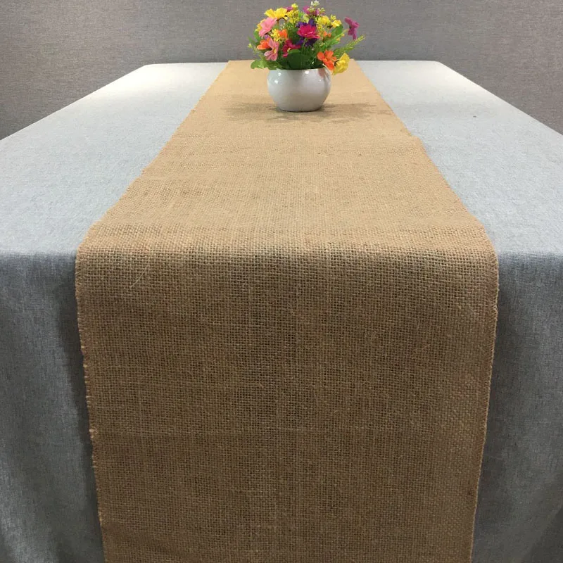 Винтажная натуральная Φ Новогодняя настольная дорожка для свадьбы 275 см x 30