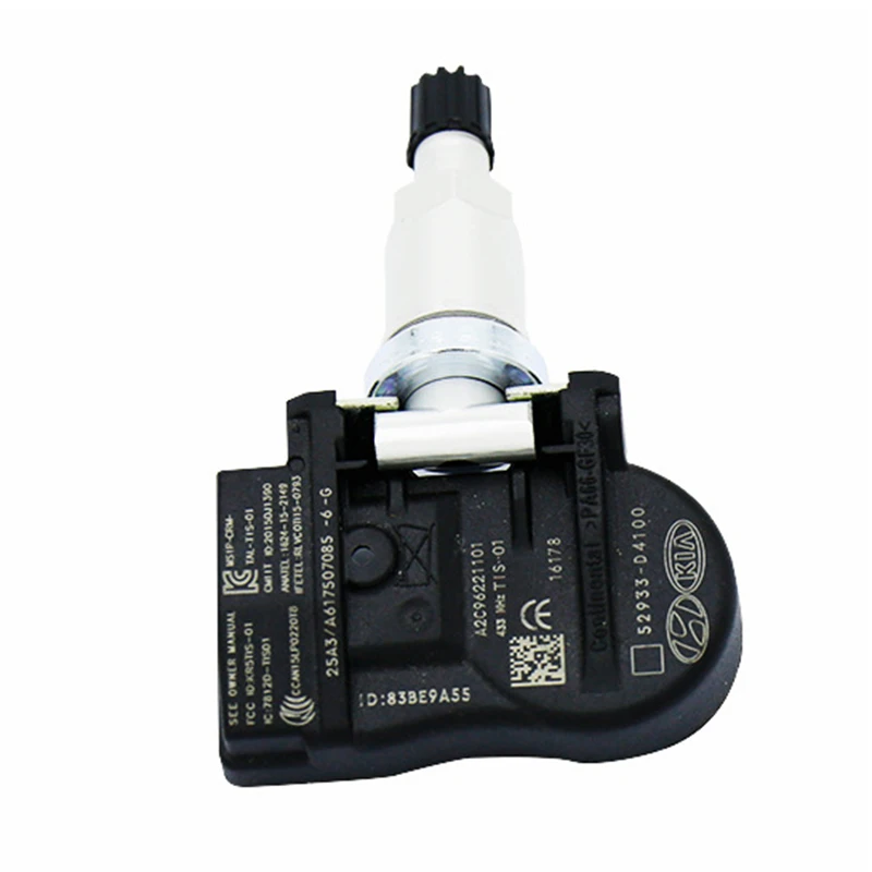 Датчик давления в шинах TPMS 433 МГц подходит для Hyundai Kia NIRO Optima Sportage Sorento 52933-D4100 |