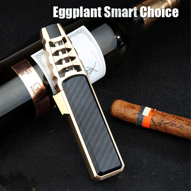 2020 new outdoor pen spray gun jet butane pipe lighter kitchen bbq metal torch turbo windproof cigar lighter gadgets for men free global shipping