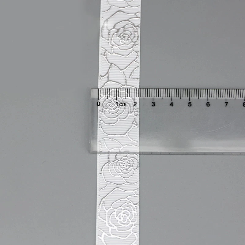 Лента Корсажная Серебристая с горячим тиснением 22 мм 10 ярдов/партия|Ленты для