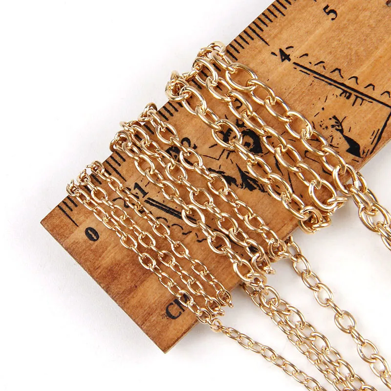 

5m 10m/lot Silver Bronze Long Open Link Ring Extended Extension Necklace Chains Tail Extender For DIY Jewelry Making Accessories