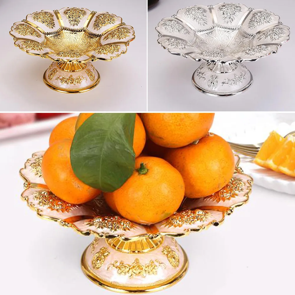 

1Pc Nordic Style Fruit Plate Home Living Room Metal Exquisite Fruit Plate Fashion Creative European Style Home Decoration