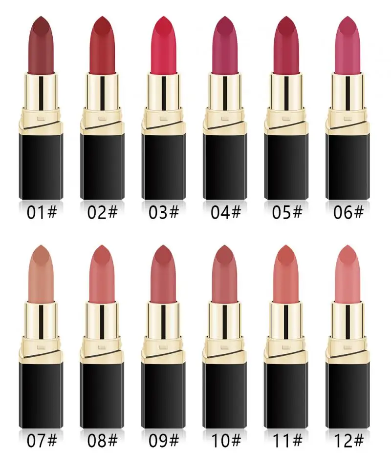 

MISS ROSE Velvet Matte Lipstick Lasting Moisturizer Lipstick No Fading Lip Glaze For Lady Lip Care Beauty Makeup Tools TSLM2
