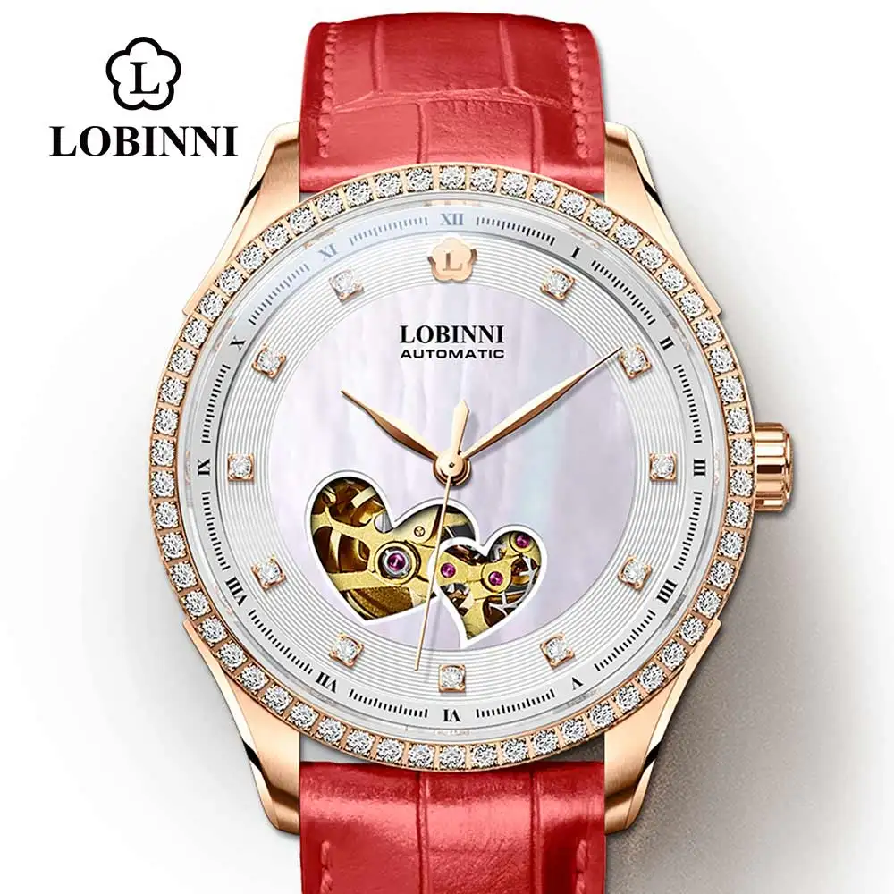 Швейцария роскошные новые женские часы Скелетон повседневные Модные