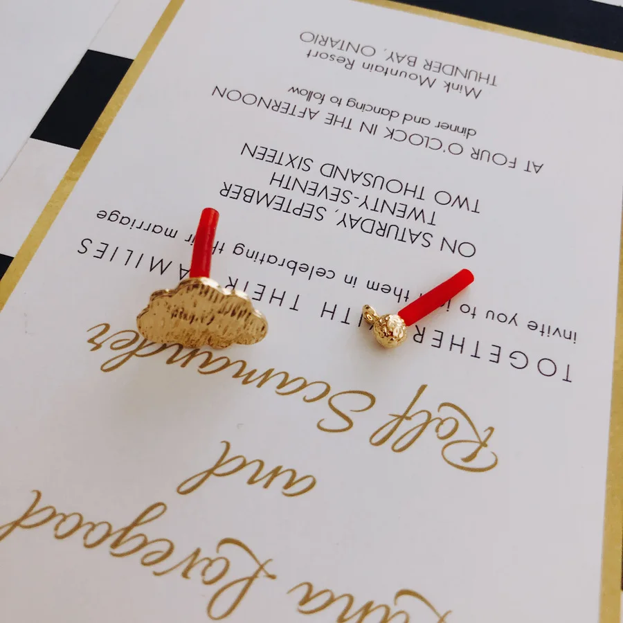 

10pcs DIY Clouds Earrings Connectors Handmade Gold Color Round Earrings Base Earring Settings for Jewelry Making Findings