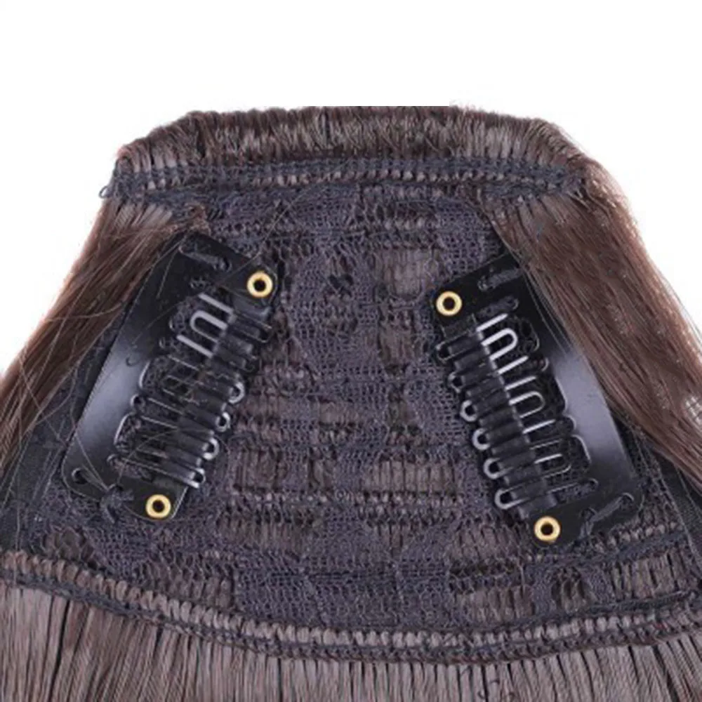 1 шт. Высокое качество имитация челок искусственная бахрома клип на челке черный